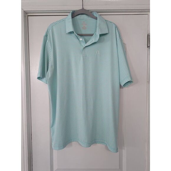 Rhoback Polo men's size XL striped short sleeve performance golf outdoor - Picture 1 of 5